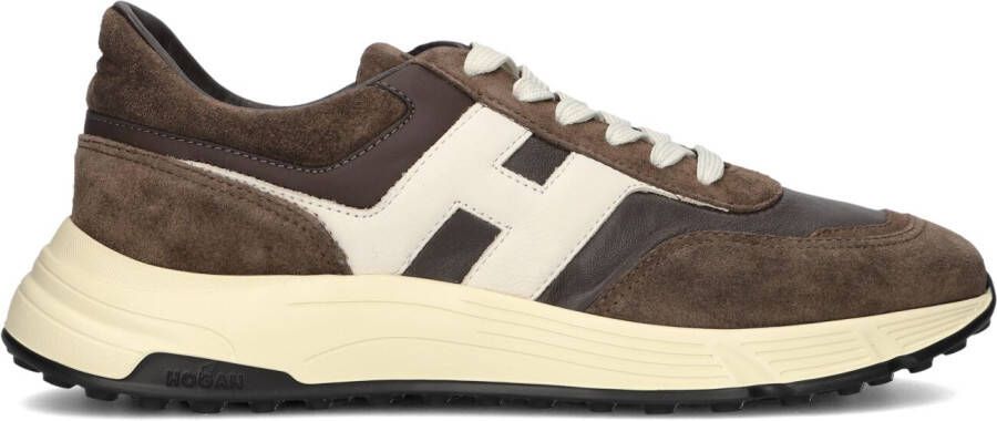 HOGAN Lage Sneakers Heren Hyperlight Allac Nuova H Maat: 40 Materiaal: Suède Kleur: Bruin