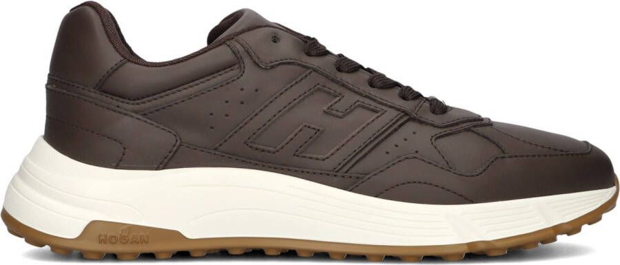 HOGAN Lage Sneakers Heren Hyperlight Allacciato H Maat: 44 Materiaal: Leer Kleur: Bruin