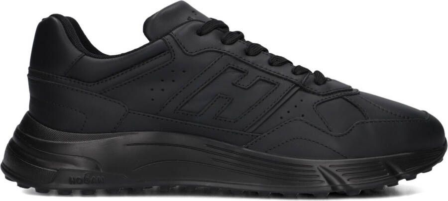 HOGAN Lage Sneakers Heren Hyperlight Allacciato H Maat: 41 Materiaal: Leer Kleur: Zwart