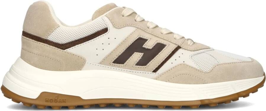 HOGAN Lage Sneakers Heren Hyperlight Allacciato H Maat: 47 Materiaal: Suède Kleur: Beige