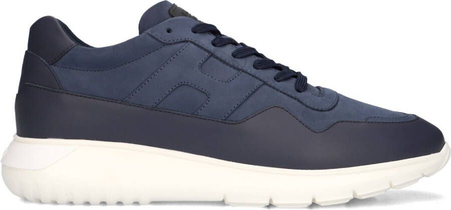 HOGAN Lage Sneakers Heren Interactive3 Allacciato Pelle Maat: 45 Materiaal: Nubuck Kleur: Blauw