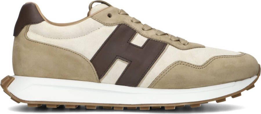 HOGAN Lage Sneakers Heren H601 Allacciato Maat: 13 Materiaal: Textiel Kleur: Bruin