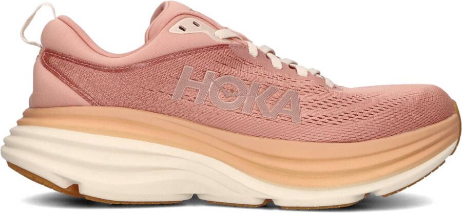 HOKA Lage Sneakers Dames Bondi 8 Maat: 41 1 3 Materiaal: Textiel Kleur: Roze