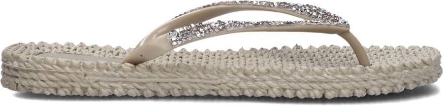 ILSE JACOBSEN Teenslippers Dames Cheerful03g Maat: 37 Materiaal: Rubber Kleur: Taupe