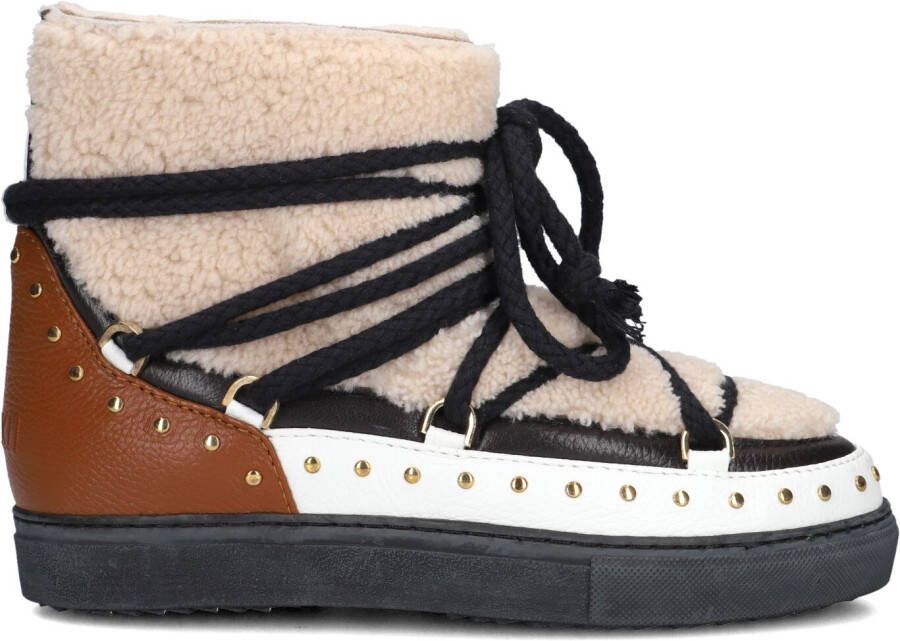 INUIKII Vachtlaarzen Dames Curly Rock Maat: 37 Materiaal: Lakleer Kleur: Cognac
