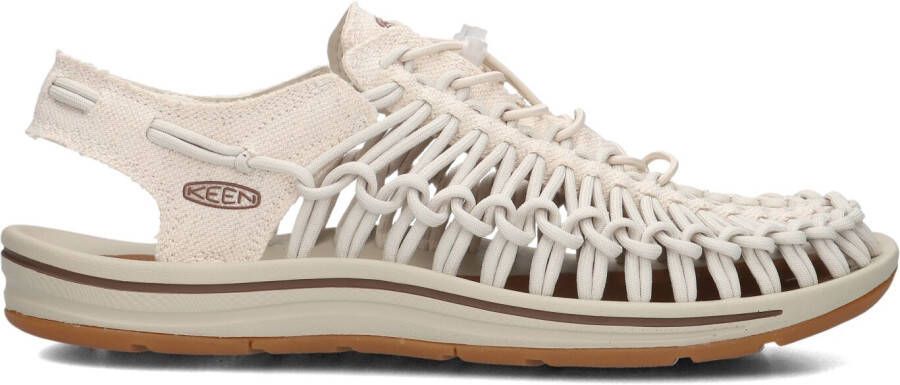 KEEN Lage Sneakers Heren Uneek Canvas M Maat: 45 Materiaal: Textiel Kleur: Beige