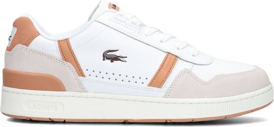 LACOSTE Lage Sneakers Heren T-clip Men Maat: 45 Materiaal: Leer Kleur: Wit