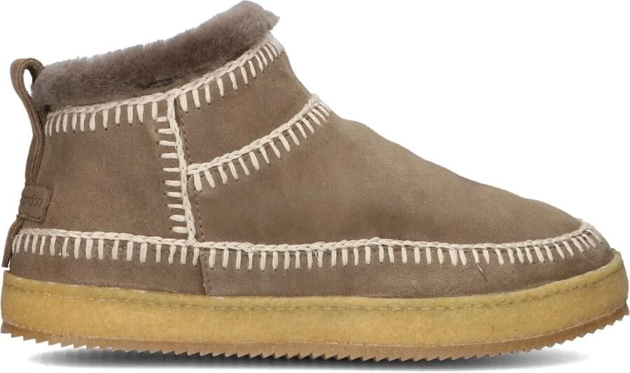 LAIDBACKLONDON Vachtlaarzen Dames Nyuki Low Crochet Maat: 43 Materiaal: Suède Kleur: Taupe - Foto 4