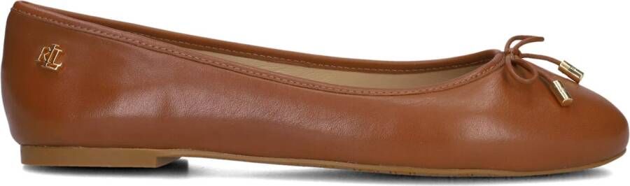 LAUREN RALPH LAUREN Ballerina Dames Jayna Flats Ballet Maat: 37 Materiaal: Leer Kleur: Bruin