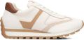LAUREN RALPH LAUREN Lage Sneakers Dames Dani Low Top Lace Leer Wit - Beige/Bruin