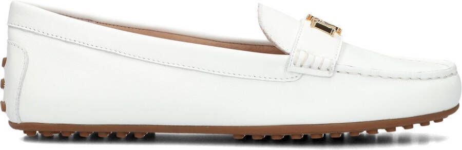 LAUREN RALPH LAUREN Mocassins Dames Barnsbury Flats Driver Maat: 38 Materiaal: Leer Kleur: Wit