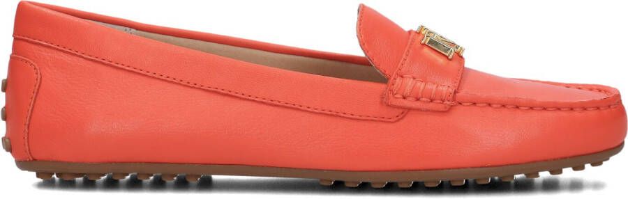 LAUREN RALPH LAUREN Mocassins Dames Barnsbury Flats Driver Maat: 41 Materiaal: Leer Kleur: Oranje