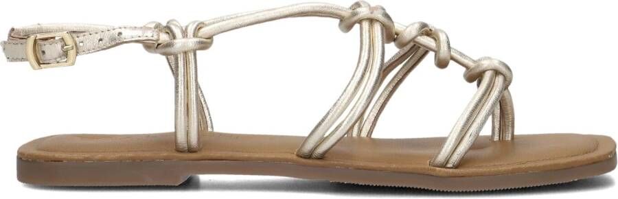 Lina Locchi Sandalen Dames Damesschoenen Leer Blokhak hoogte L1285 Goud - Foto 2