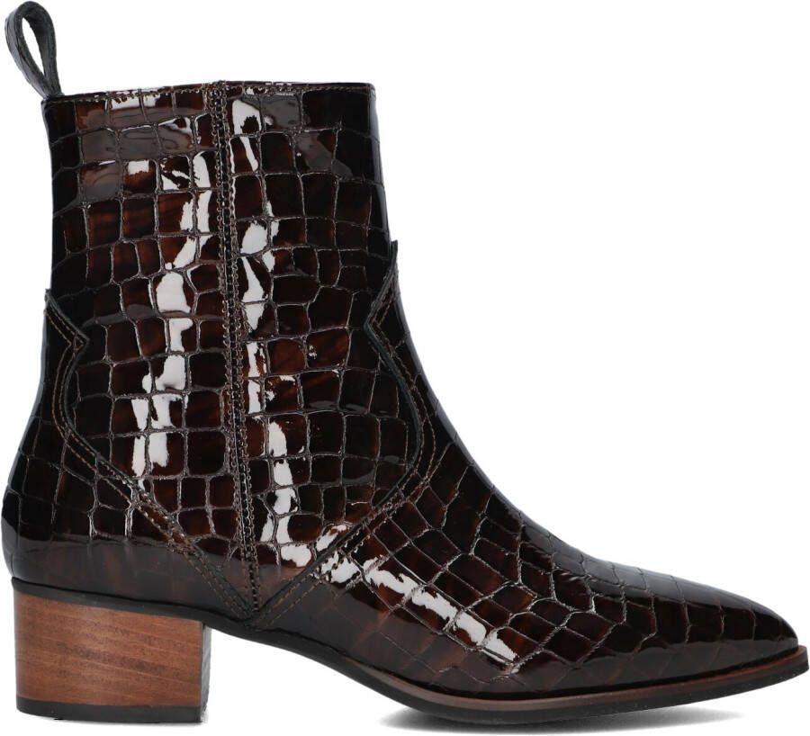 LINA LOCCHI Enkellaarsjes Dames 3231 Maat: 37 Materiaal: Lakleer Kleur: Bruin