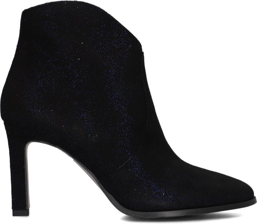 Lina Locchi Enkellaarsjes Dames Laarzen Damesschoenen Suède Glitter L1344 Blauw