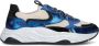 Lina Locchi Sneakers Dames Lage sneakers Damesschoenen Suède L1306 Glitter Blauw - Thumbnail 6