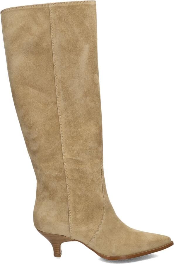 LINA LOCCHI Hoge Laarzen Dames Az53 Maat: 38 Materiaal: Suède Kleur: Beige