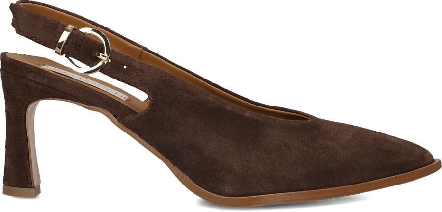 LINA LOCCHI Slingbacks Dames Az12 Maat: 42 Materiaal: Suède Kleur: Bruin