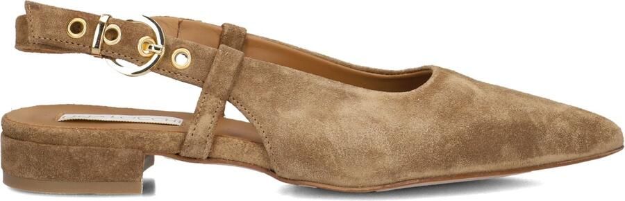 LINA LOCCHI Slingbacks Dames Az62 Maat: 37 Materiaal: Suède Kleur: Camel