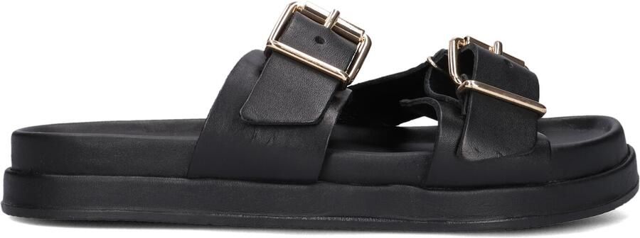 LINA LOCCHI Slippers Dames Led 2 Band Slipper Dz Maat: 36 Materiaal: Leer Kleur: Zwart