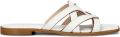 LINA LOCCHI Slippers Dames Led Slipper Met Gesp Leer Wit - Wit