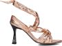 Lina Locchi Sandalen Dames Damesschoenen Leer Blokhak hoogte L1305 Rose goud - Thumbnail 2