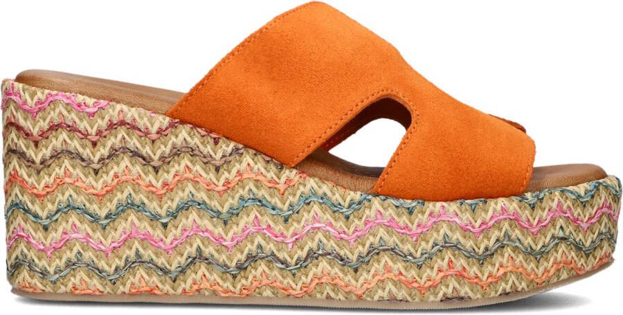 LINA LOCCHI Slippers Dames 3476 Maat: 37 Materiaal: Suède Kleur: Oranje