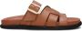 Lina Locchi Cognac Leren Sandalen met Bandjes Brown Dames - Thumbnail 2