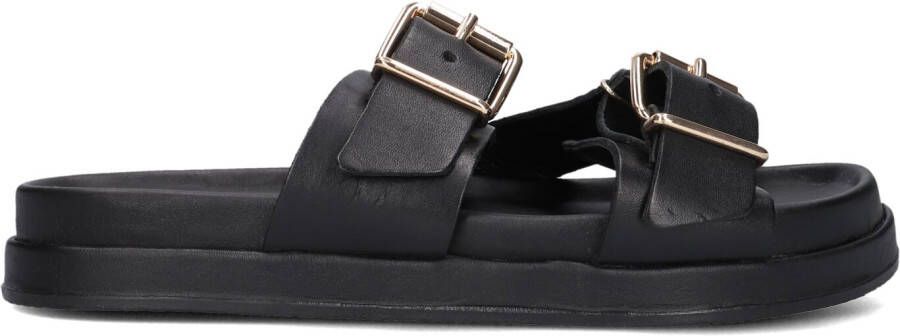 LINA LOCCHI Slippers Dames Led 2 Band Slipper Dz Maat: 37 Materiaal: Leer Kleur: Zwart