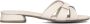 LINA LOCCHI Slippers Dames Led Knoop Slipper Maat: 37 Materiaal: Leer Kleur: Wit - Thumbnail 2