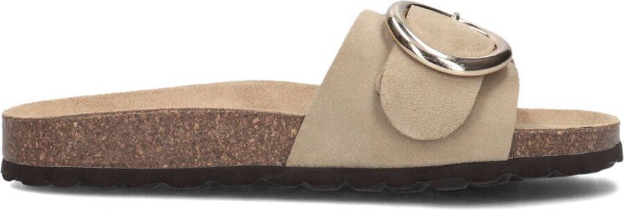 LINA LOCCHI Slippers Dames Sue Bio 1 Gesp Slipper Maat: 37 Materiaal: Suède Kleur: Beige