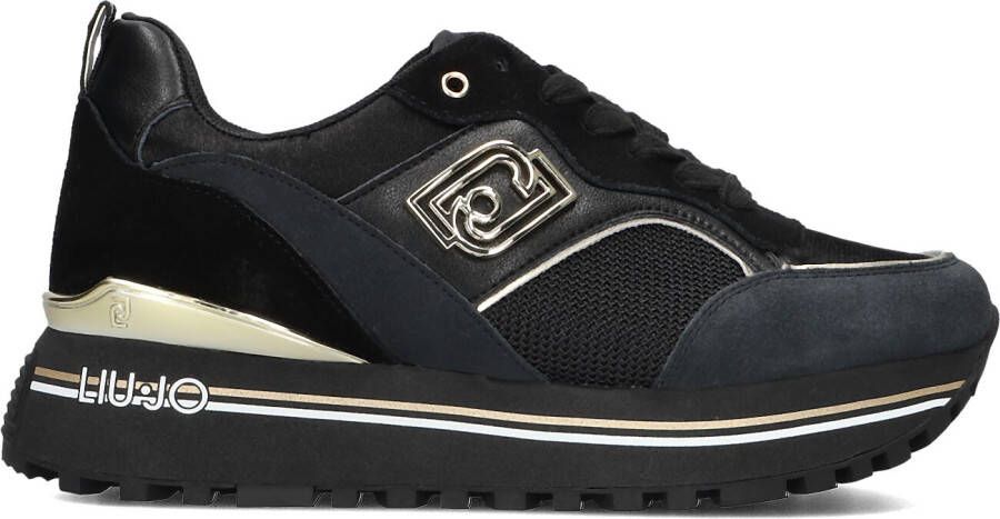 LIU JO Lage Sneakers Dames Maxi Wonder 73 Maat: 38 Materiaal: Suède Kleur: Zwart - Foto 4