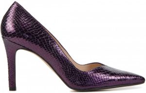 Lodi Pumps Stiletto Dames Damesschoenen Leer Slangenprint hoogte 9 cm Rabot met Paars
