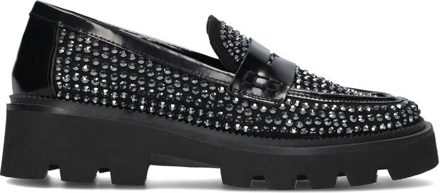 Lodi Instappers Dames Instapschoenen Damesschoenen Leer 4011 Zwart