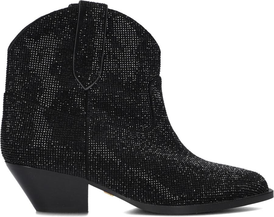 Lola Cruz Cowboylaarzen Dames Laarzen Damesschoenen Leer Glitter 312T00BK Zwart - Foto 2