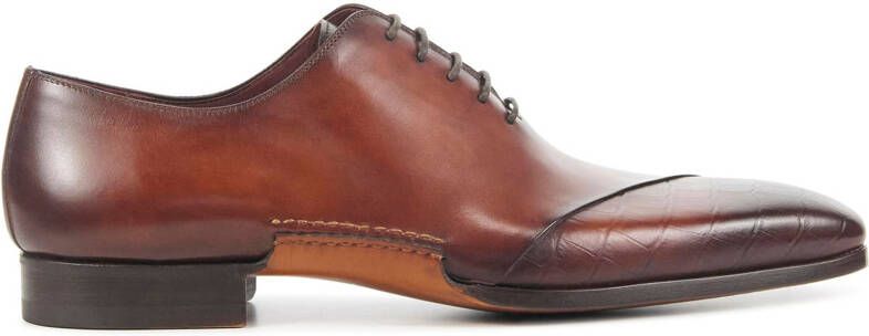 Magnanni Veterschoenen Heren Schoenen Leer Crocoprint 23869 Cognac combi