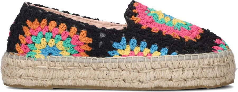Manebi Espadrilles Female Instappers Damesschoenen Canvas U25D0 Zwart combi - Foto 2