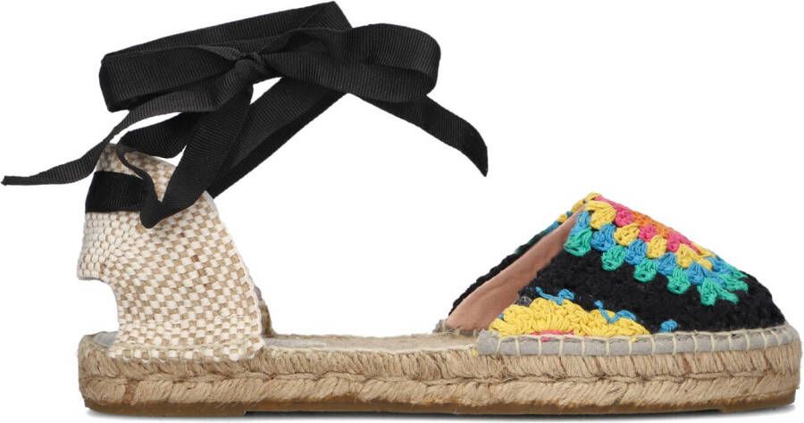Manebi Espadrilles Female Instappers Damesschoenen Canvas U25P0 Zwart combi - Foto 2