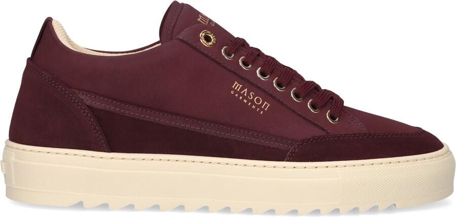 Mason Garments Lage Sneakers Heren Tia Leer Bordeaux - Foto 1