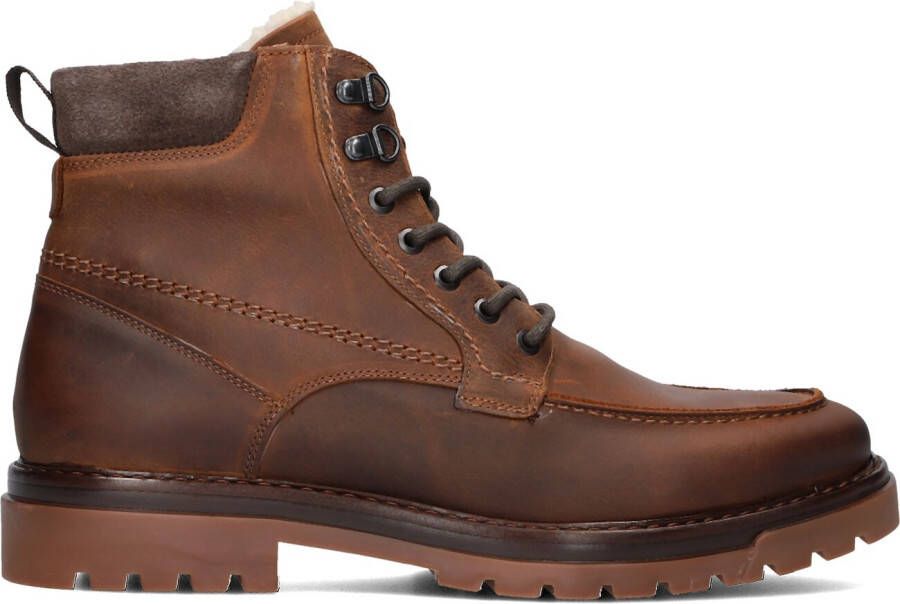 MAZZELTOV Veterboots Heren 460050 Maat: 45 Materiaal: Leer Kleur: Cognac - Foto 4