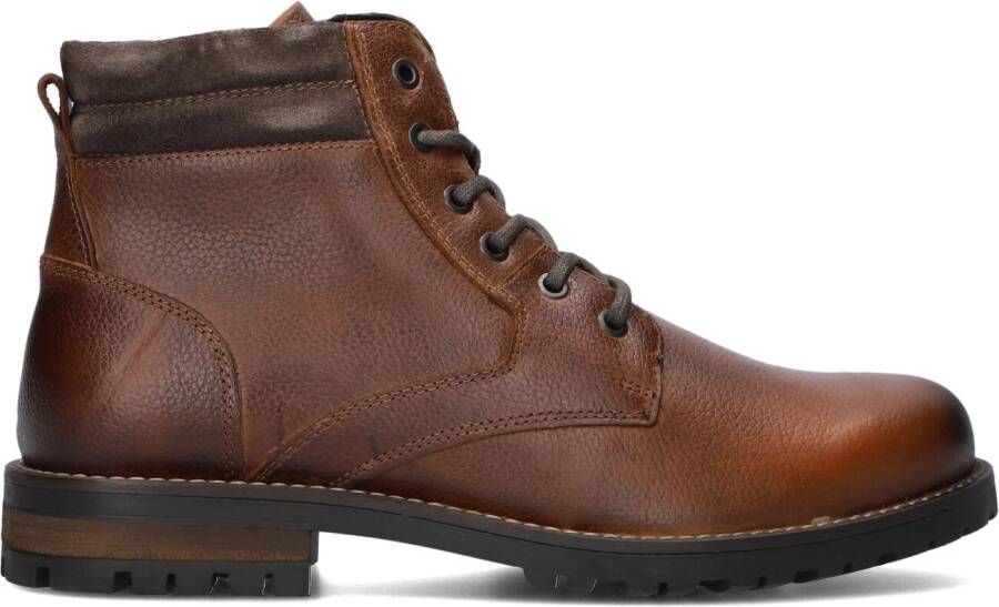 MAZZELTOV Veterboots Heren 720052 Maat: 46 Materiaal: Leer Kleur: Cognac - Foto 5