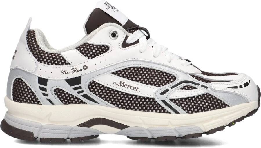 MERCER AMSTERDAM Lage Sneakers Dames The Re-run White Silver Maat: 39 Materiaal: Mesh Kleur: Bruin
