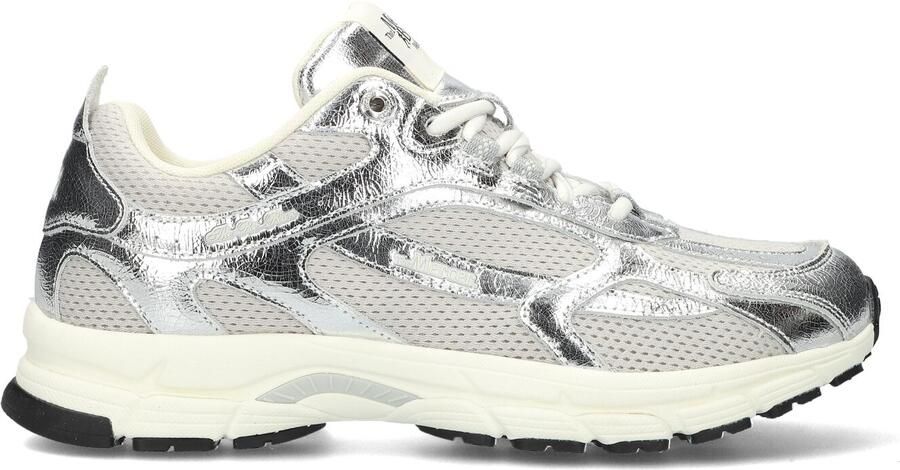 MERCER AMSTERDAM Lage Sneakers Dames The Re-run Cracked Leatherlook Zilver