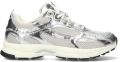 MERCER AMSTERDAM Lage Sneakers Dames The Re-run Cracked Leatherlook Zilver - Zilver