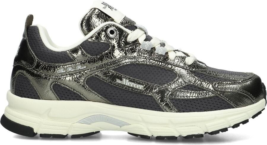 MERCER AMSTERDAM Lage Sneakers Dames The Re-run Cracked Leatherlook Groen