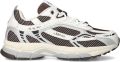 MERCER AMSTERDAM Lage Sneakers Dames The Re-run White Silver Leatherlook Wit - Wit