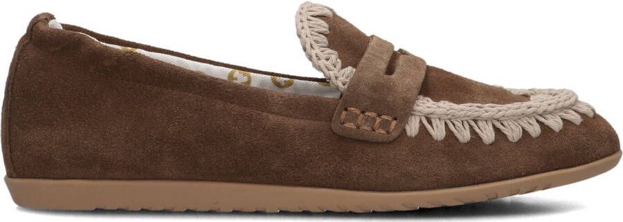 MOU Ballerina Dames Bellerina Closed Toe Maat: 38 Materiaal: Suède Kleur: Bruin