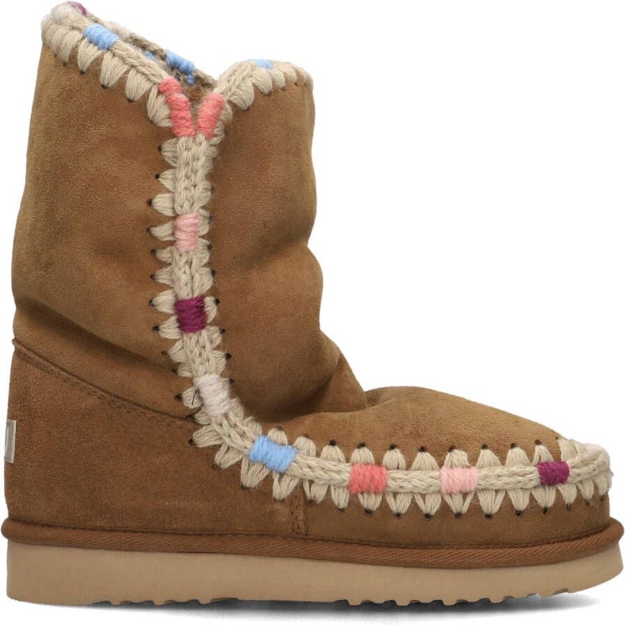 MOU Enkellaarsjes Dames Eskimo 24 Maat: 39 Materiaal: Suède Kleur: Cognac