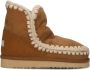 MOU Vachtlaarzen Dames Eskimo 18 Glitter Logo Maat: 37 Materiaal: Suède Kleur: Cognac - Thumbnail 3