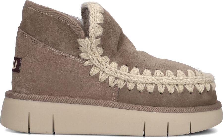 MOU Vachtlaarzen Dames Eskimo Bounce Sneaker Suède Taupe - Foto 4